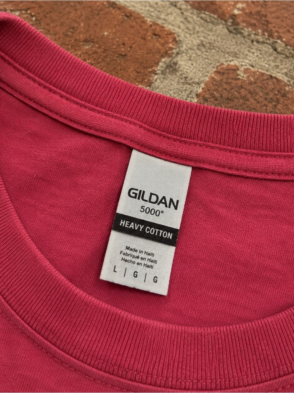 Gildan 5000 Heavy Cotton Tee in Coral, Y2K, Streetwear Size L - Picture 3 of 5